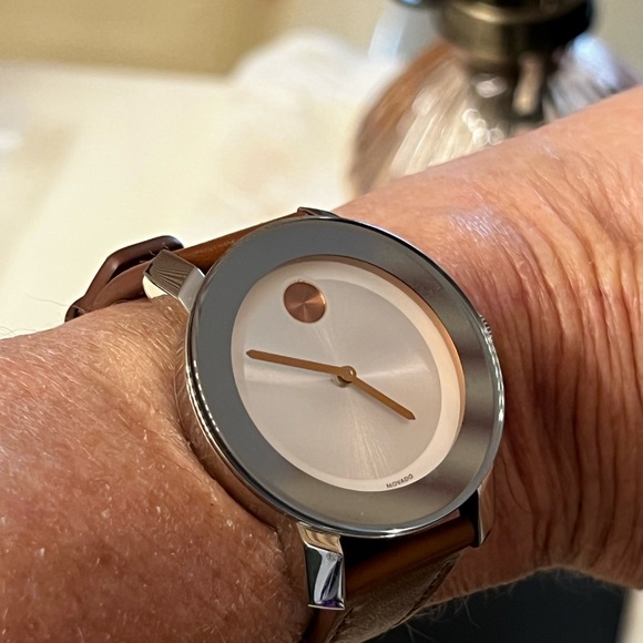 COPY - Movado Bold Watch with a brown leather band main image 9